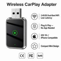 Adaptador Carplay con Diseño de Logotipo Gratuito, Conector USB de Fábrica, Metálico, Actualización Plug & Play, Dongle Inalámbrico Carplay Android Auto