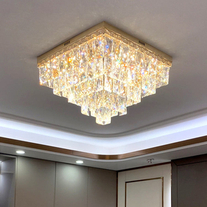 Iluminación DE LA CASA control remoto dormitorio inteligente sala de estar moderno LED cristal caída Techo Luz LED - Product Image 3