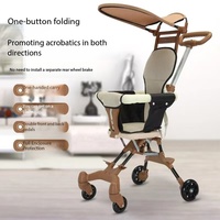 Poussette bébé - Légère et pliable avec fonctionnement à un bouton.