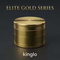 Broyeur à cigarettes de luxe en alliage de zinc de 50 mm, 4 parties, en métal, avec boîte cadeau personnalisée, Kinglo KKL01, pour la vente en gros B2B