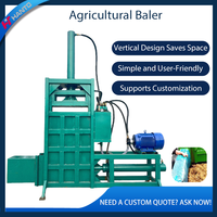 Compacteur de biomasse polyvalent, modèles personnalisables, presse à balles verticale robuste pour foin, construction solide pour l'exportation vers l'Europe et l'Amérique