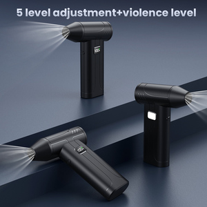 Ventilateur portable sans pales 6000 mAh rechargeable, cinq vitesses, haute vitesse, en plastique écologique, avec lumière USB, pour voiture et extérieur - Product Image 2