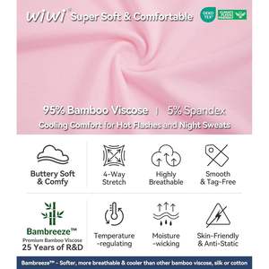 Chemise de nuit en viscose de bambou pour femme, manches courtes, douce, rafraîchissante, grandes tailles S-4X, vente en gros - Product Image 6