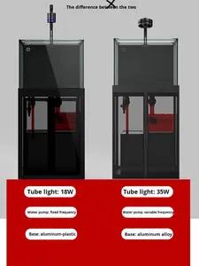 ตู้ปลาแก้วในร่มพร้อมไฟกรองด้านล่าง ดีไซน์หรูหรา สั่งทำได้ ไม่ต้องเปลี่ยนน้ำ ตู้ปลาสำหรับคนขี้เกียจ - Product Image 4