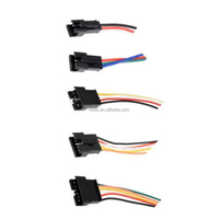 Kabel Harness HTP90101 Sepasang Kabel Steker Jantan Betina Terminal LED Konduktor Tembaga ROHS PVC Merek HITEC 3.0A 250V Lampu LED Mobil