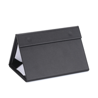 Cubierta de Menú Triangular de Cuero de Doble Cara con Triple Vista, Soporte para Menú, para Bar, Restaurante, Cafetería