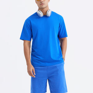 Camisetas Deportivas Personalizadas con Logotipo Serigrafiado para Hombre, Cuello Redondo, Lisas, de Manga Corta, Color Sólido, Secado Rápido, Ajuste Casual - Product Image 1