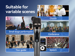 RETEKESS T130MIC <b>Wireless</b> Handheld <b>Microphone</b> Mini Bus In-vehicle Audio Tour Guide System Conference Training Church Outdoor - Product Image 5