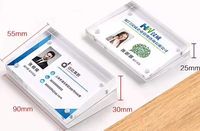 Porte-cartes de prix incliné moderne en acrylique transparent, présentoir de signalétique en acrylique biseauté avec fonction magnétique