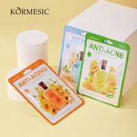 Masque facial en feuille anti-âge KORMESIC, ampoule hydratante blanchissante à la freesia, à la calendula et au tournesol, masque facial en feuille anti-âge aux fruits