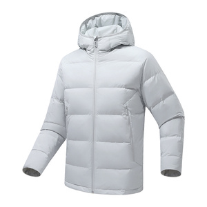 Veste d'hiver pour homme à fermeture éclair, couleur unie personnalisable, épaisse et chaude, veste matelassée pour homme, 2025 - Product Image 1