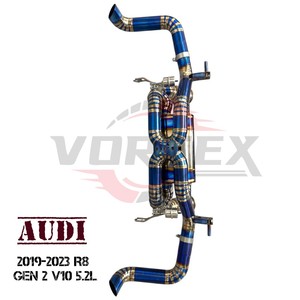 Escape Trasero Vortex Burnt Blue Titanium con Válvulas para Audi R8 Gen2 V10 5.2L 2024-2025, Silenciador de Alto Rendimiento para Superdeportivos - Product Image 5