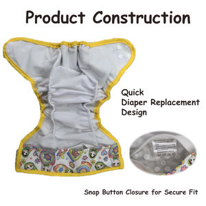 <span class=keywords><strong>Couche</strong></span> <span class=keywords><strong>lavable</strong></span> pour bébé imperméable et réutilisable, couches en tissu modernes lavables en gros, vêtements pour bébé, couches - Product Image 4