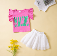 Nouveaux ensembles d'été pour filles, vêtements pour bébés, mode enfant 0-6 ans, jupe en dentelle + t-shirt, ensemble pour enfants, ensemble deux pièces à manches courtes