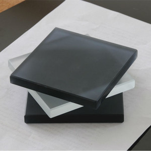 <span class=keywords><strong>Verre</strong></span> givré sablé noir <span class=keywords><strong>trempé</strong></span> personnalisé de 5mm - Product Image 1