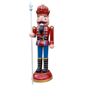<span class=keywords><strong>Cascanueces</strong></span> de fibra de vidrio Navidad 6 pies 7 pies 8 pies estatua resina gigante <span class=keywords><strong>Cascanueces</strong></span> soldado accesorios para decoración de calle al aire libre - Product Image 5