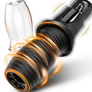 <b>Masturbation</b> Cup 360 Degree Rotating Vibration Black Adult Massage Toy - Product Image 3