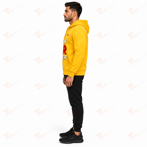 <b>Men's</b> <b>Yellow</b> Zip-Up <b>Hoodie</b> Now Or Never Printed Fleece Casual Sweatshirt Regular Fit Hooded Long Sleeve Zipper Hoodies - Product Image 3