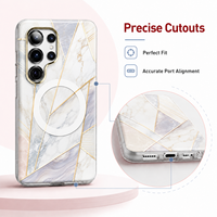 NUEVA Funda Magnética Antigolpes para S Ultra, Diseño de Mármol, TPU+PC, con Protección de Amortiguación de Aire, OEM ODM