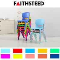 Silla de Estudio Ergonómica de Plástico con Respaldo; Taburete Plegable Reforzado para Jardín de Niños; Asiento Moderno para Guardería