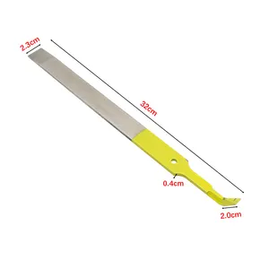 Attrezzatura per apicoltura multiuso 33cm strumento per alveare Extra lungo con raschietto per miele giallo dipinto a metà