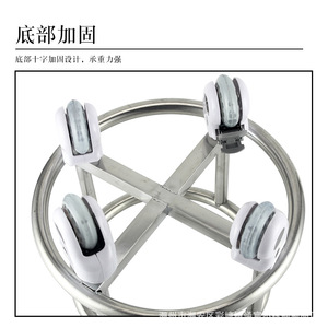 ถังขยะสแตนเลส Tongchen ขนาด 398*410*435 มม. พร้อมล้อ สำหรับใช้ในโรงพยาบาล - Product Image 3