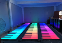 Plancher de danse LED interactif à musique de piano à changement de couleur RVB extérieur commercial pour jardin marché parc