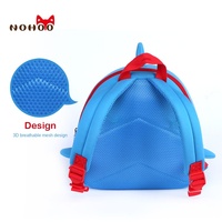 Personnalisable unisexe bleu océan Carton requin poisson renard Design cartable à la mode matériau étanche pour les étudiants fermeture éclair