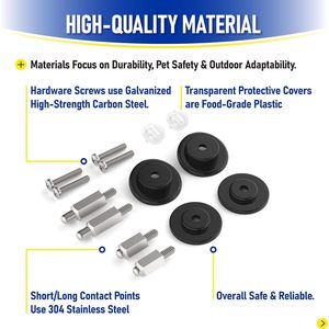 Kit de accesorios de repuesto PetSafe para collares receptores de perros, plástico negro, acero inoxidable, suministros de entrenamiento impermeables - Product Image 4