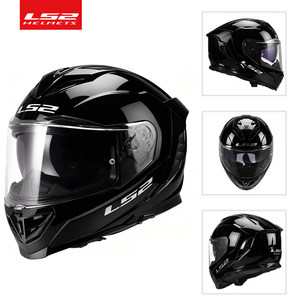 Nouveau casque de moto en plastique certifié ECE LS2, design intégral, double visière, unisexe, course sportive, polyvalence quatre saisons - Product Image 2