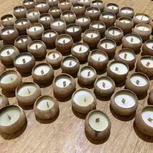 Handmade Natural Coconut Aroma <b>Candle</b> with Wooden <b>Wick</b> for Diwali Ramadan Holidays and Bars Wholesale Gift Coconut <b>Candle</b> - Product Image 6