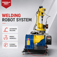 Sel Robot Pengelasan 6-Axis Terintegrasi Efisiensi Tinggi Dengan Positioner, Mesin Pengelasan Otomatis untuk Fabrikasi Struktur Logam