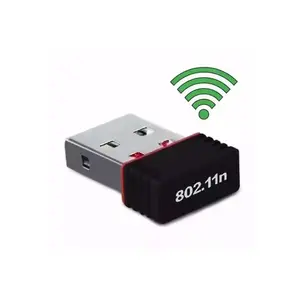 Inalámbrico Mini Wifi Dongle 802.11b Adaptador de receptor USB Tarjeta de red para computadora portátil de escritorio PC Adaptador Wi-Fi