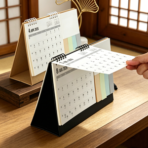 Calendario da Scrivania 2026-2027 con Blocco Note Semplice, Personalizzabile per Aziende, Ornamento da Ufficio - Product Image 1