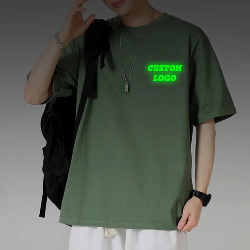 2023 Summer Fashion New Super Luminous 3D Printing Men Short Sleeve Trend Casual Tshirt Apparel Xxs4Xl