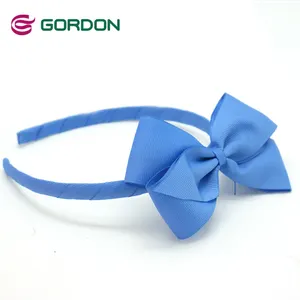 GordGordon şeritler kafa bandı astar ipek ribbonson grogren şerit saç yay kızlar için kafa bandı ile