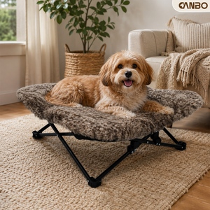 Lits <span class=keywords><strong>de</strong></span> camping d'hiver pour animaux <span class=keywords><strong>de</strong></span> compagnie CanboPet, pliables, portables, surélevés, avec housse amovible - Product Image 1