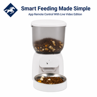 Distributeur automatique intelligent pour animaux de compagnie WiFi, réservoir transparent de 3 L avec caméra 720P, application de nourrissage à distance bidirectionnelle pour chats et chiens