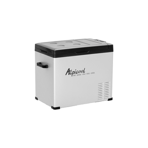 Réfrigérateur de voiture portable <span class=keywords><strong>C50</strong></span> 12 volts avec chaîne de traction en option, banque d'alimentation, acier inoxydable, porte-gobelet, congélateur pour voitures - Product Image 1