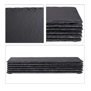 6 plateaux de service en <span class=keywords><strong>ardoise</strong></span> 22 x 16 cm avec <span class=keywords><strong>stylo</strong></span> à <span class=keywords><strong>craie</strong></span>, assiette en <span class=keywords><strong>ardoise</strong></span> comme plateau de buffet <span class=keywords><strong>pour</strong></span> servir et décorer - Product Image 2