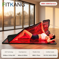 Couverture de luminothérapie Fitkang OEM à lumière rouge pour le corps entier, 660nm 850nm, sac de couchage intégral avec impulsions à faible EMF pour la maison