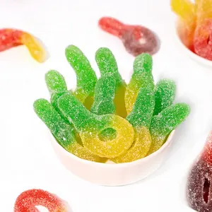 Certified sugar coated chewy gummy candy party snacks custom halal gummy candy for wholesale