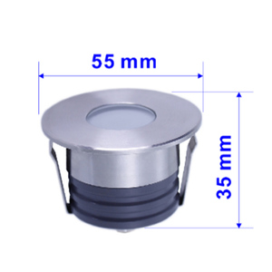 3W Stainless Decklight IP67 Waterproof 25mm Mini 12V Encastré Deck Light Outdoor Ground - Product Image 2