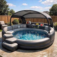 Grande piscine gonflable en PVC pour l'extérieur, idéale pour les fêtes d'enfants
