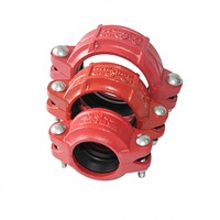 Couplage flexible rainuré en fonte ductile haute pression résistant à la corrosion pour l'absorption des vibrations des tuyaux et l'alignement des décalages FM