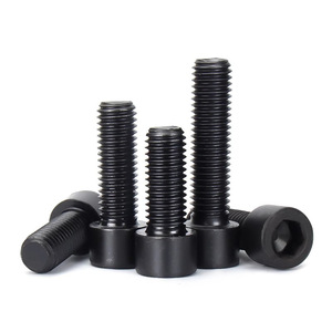 สกรูหัวหกเหลี่ยมเหล็กกล้าคาร์บอนเกรด 12.9 ชุบออกไซด์ดำ ยี่ห้อ Bibo Yaente รุ่น Factory  ขนาด M4 M5 M6 M12 M14 M20  แบบหัวหกเหลี่ยม Allen - Product Image 1