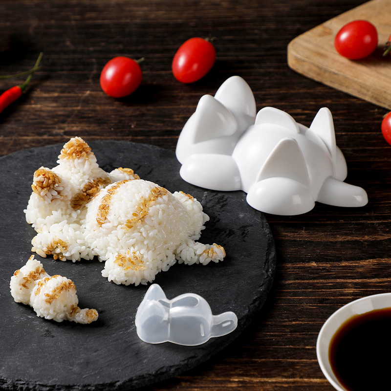 Пластиковые формы для суши в форме кота животных, милые Кухонные гаджеты для детей, рисовое картофельное пюре из тыквы, принадлежности для легкой выпечки