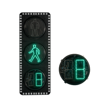 Lampe de signalisation piétonne LED 300 mm OEM ODM avec minuteur de compte à rebours synchronisé à 2 chiffres et 7 segments, résistante aux intempéries IP55