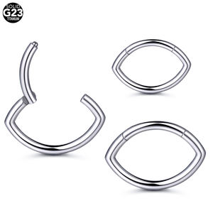<span class=keywords><strong>Prix</strong></span> usine Implant Grade Titane Ovale À Charnière Segment Cerceau Nez Septum Devil's Eye Anneau Corps Piercing Bijoux - Product Image 1