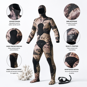 Traje de Buceo de Neopreno Ecológico de 5mm, Unisex, Transpirable, con Costuras Planas, para Buceo en Aguas Abiertas - Product Image 3